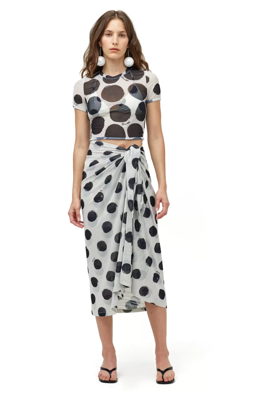 Women Simon Miller Prints | Mesh Rolled Baby Tee