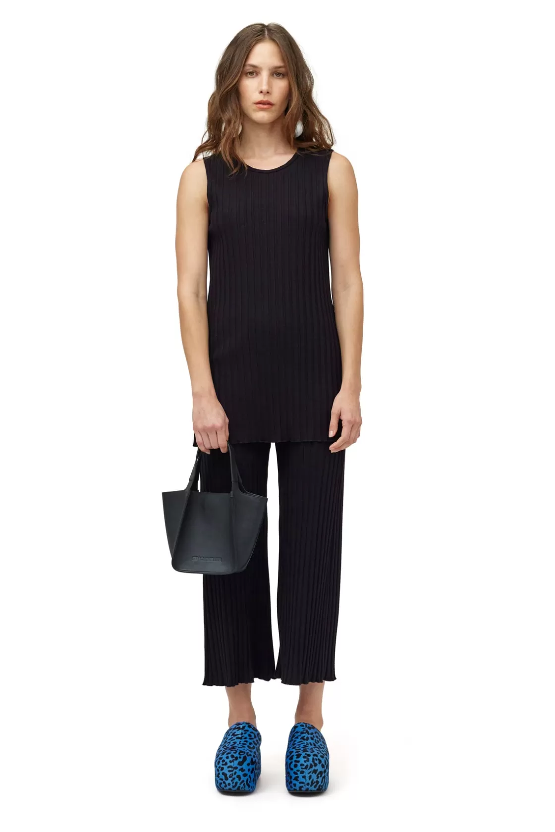 Women Simon Miller Bottoms | Wide Crop Rib Alder Pant