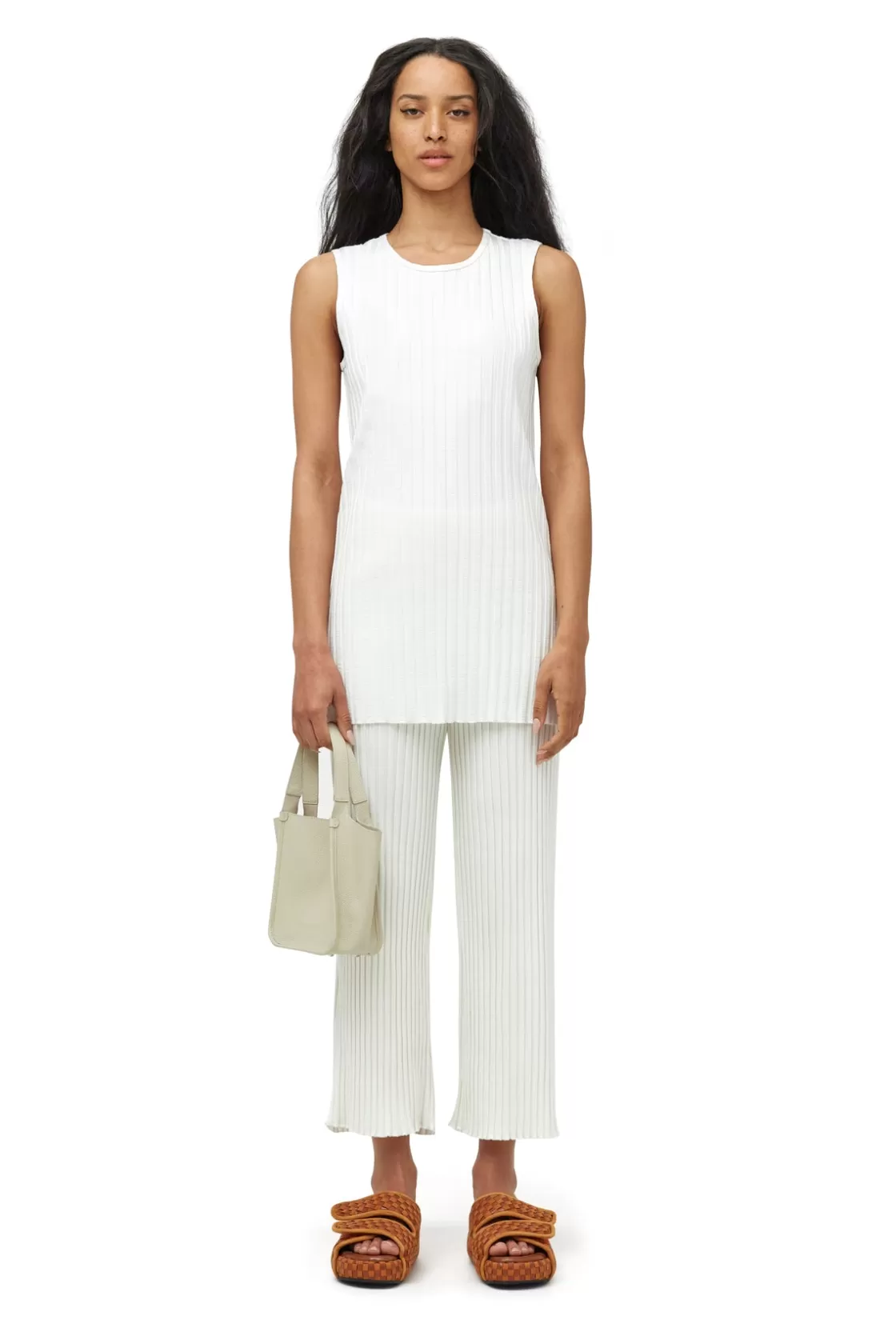 Women Simon Miller Bottoms | Wide Crop Rib Alder Pant